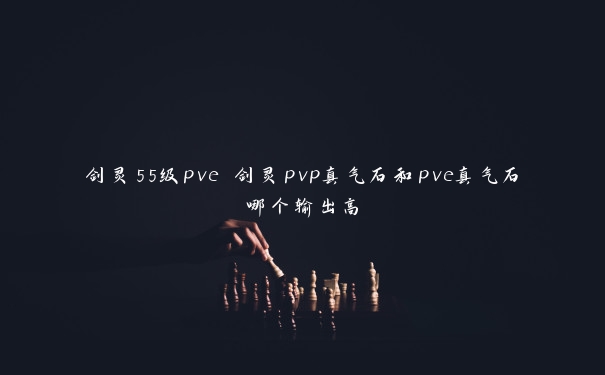 剑灵55级pve 剑灵pvp真气石和pve真气石哪个输出高