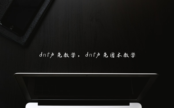 dnf卢克教学，dnf卢克团本教学