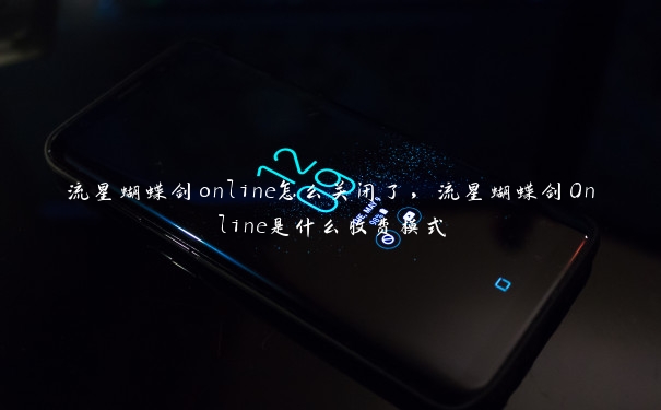 流星蝴蝶剑online怎么关闭了，流星蝴蝶剑Online是什么收费模式