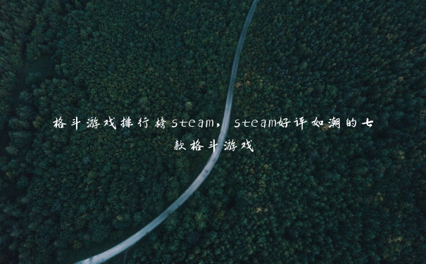 格斗游戏排行榜steam，steam好评如潮的七款格斗游戏